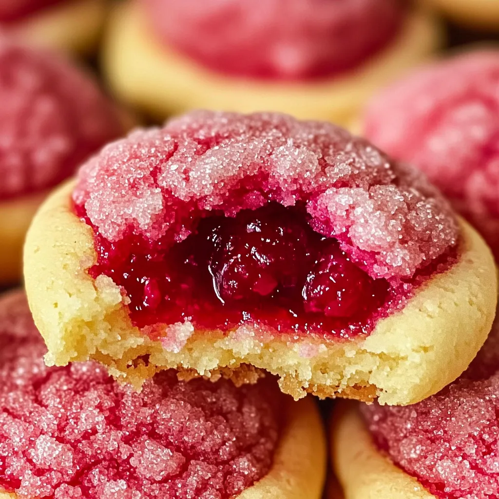 Soft-Baked Raspberry Sugar Cookies with Zesty Lemon Glaze Drizzle - secondary view